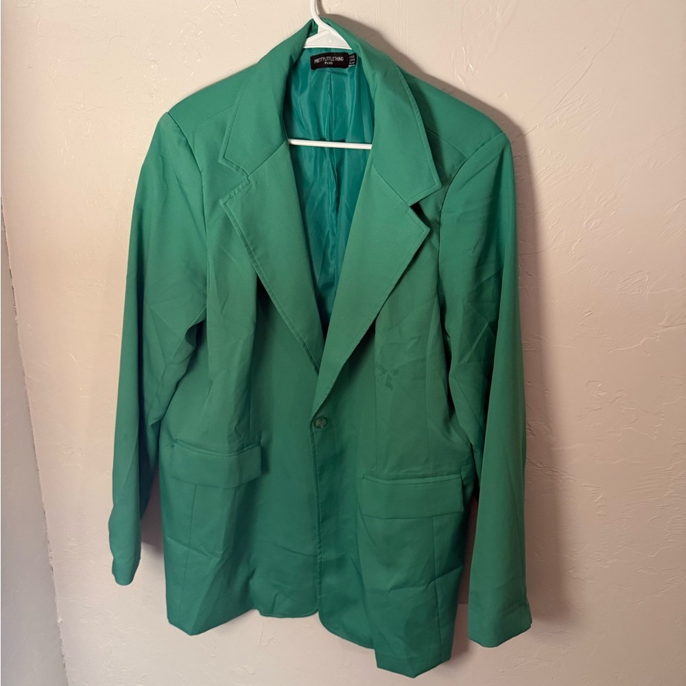 PrettyLittleThing Vibrant Green Blazer